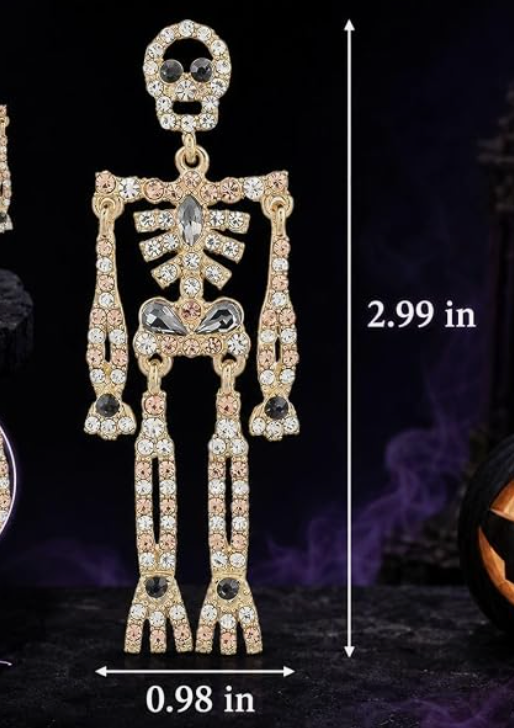 Bling to the Bone Skeleton Earrings