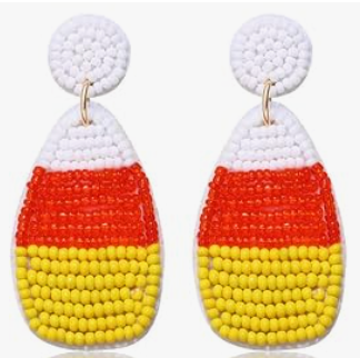 Sweet but Spooky Candy Corn Earrings