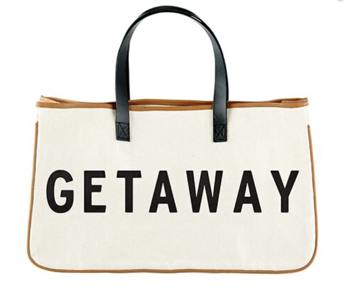 Getaway Canvas and Leather Tote Bag