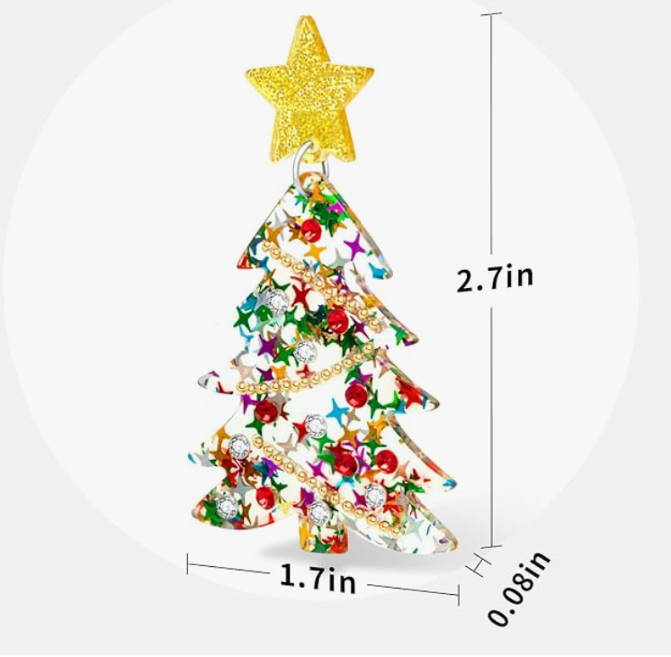 Lit for Christmas Tree Earrings