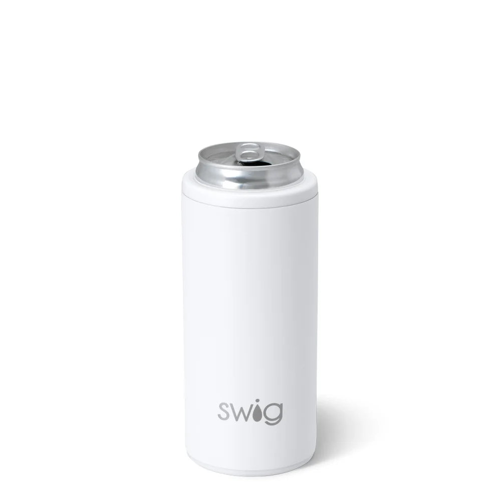 SWIG Life Skinny Can Cooler White