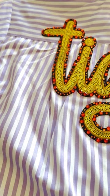Tigers Statement Striped Button-Down