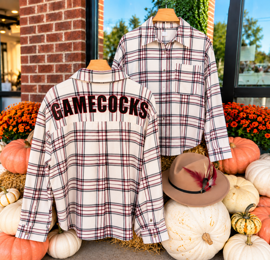 Gamecocks Cozy Plaid Gameday Flannel