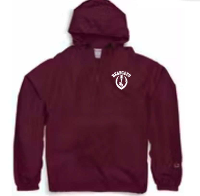 BC Bearcats Football Premium Champion Brand Packable Anorack 1/2 Zip Jacket