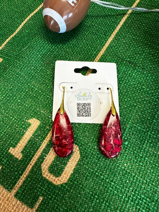The Horseshoe Stone Drop Earrings