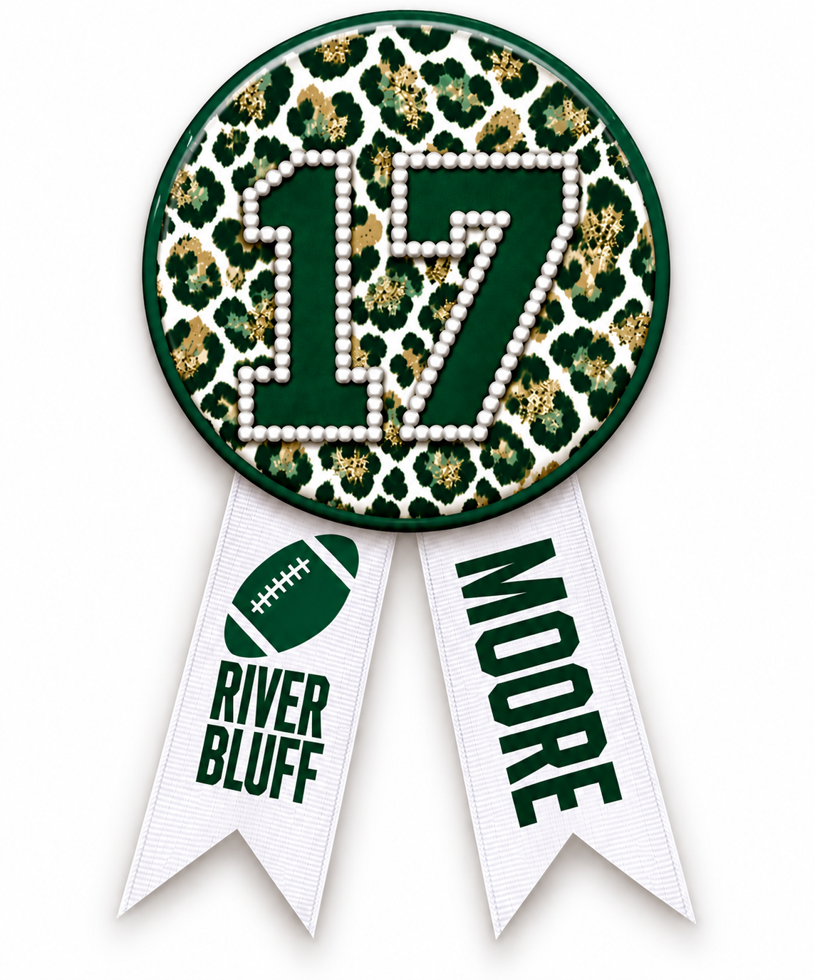 Personalized Gameday Leopard Brag Buttons