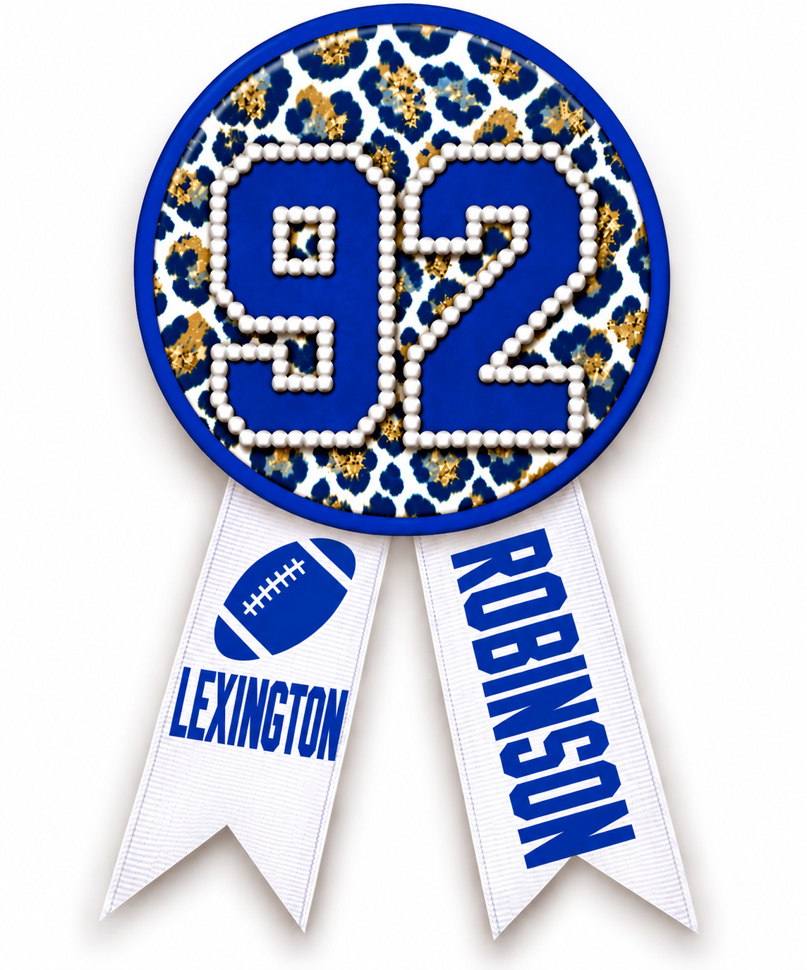 Personalized Gameday Leopard Brag Buttons