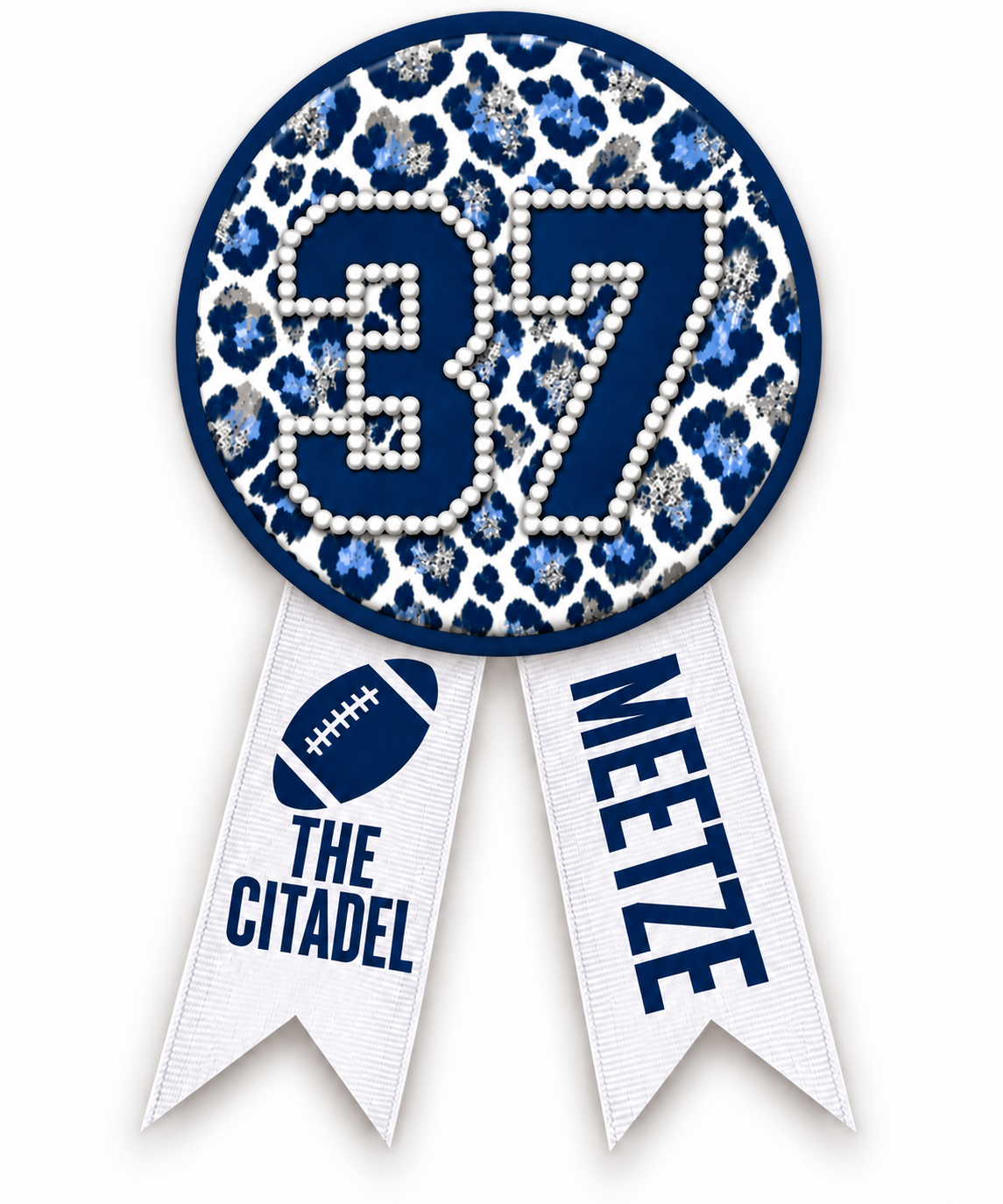 Personalized Gameday Leopard Brag Buttons