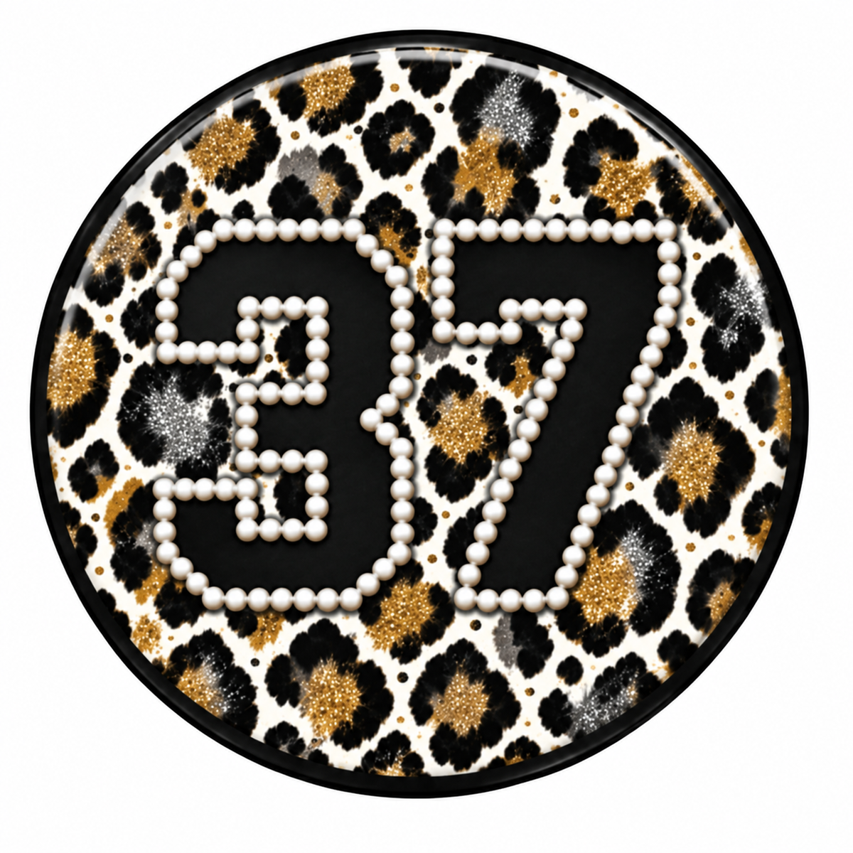Personalized Gameday Leopard Brag Buttons