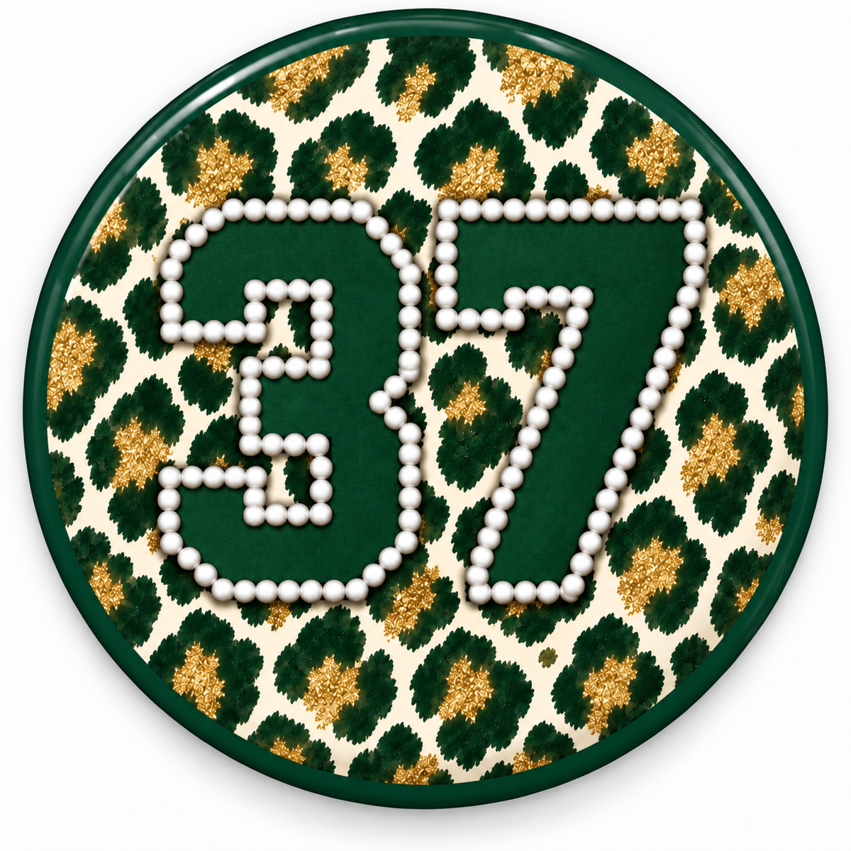 Personalized Gameday Leopard Brag Buttons