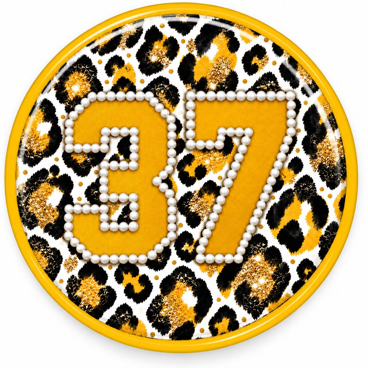 Personalized Gameday Leopard Brag Buttons