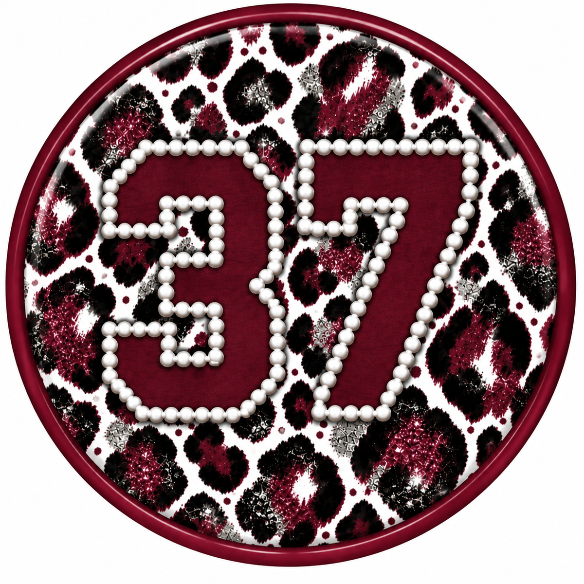 Personalized Gameday Leopard Brag Buttons