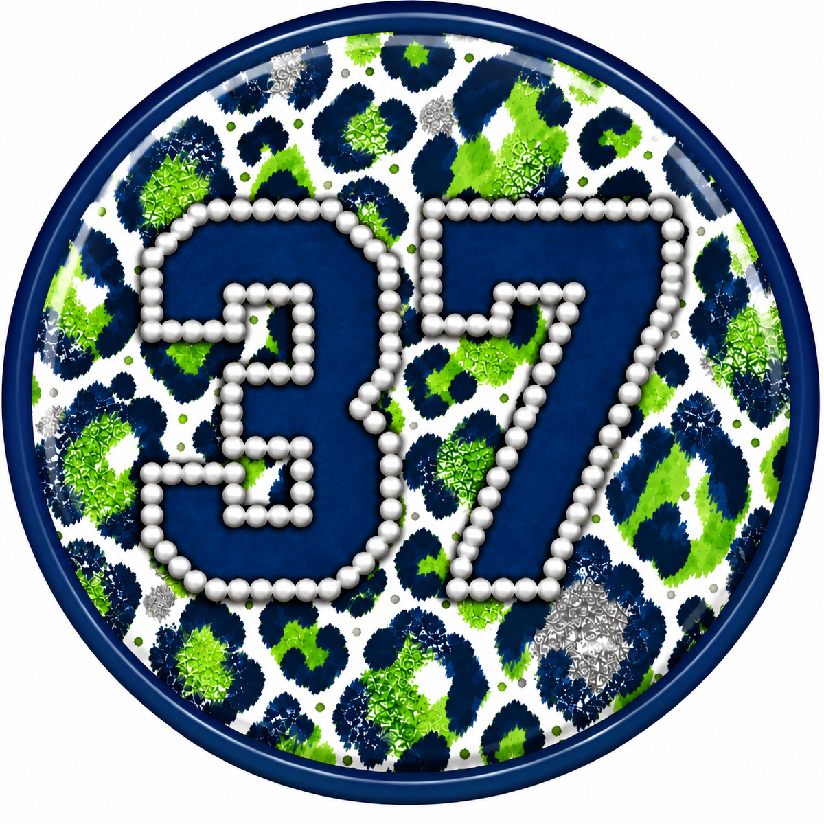 Personalized Gameday Leopard Brag Buttons