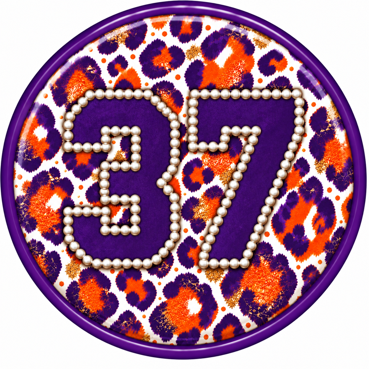 Personalized Gameday Leopard Brag Buttons