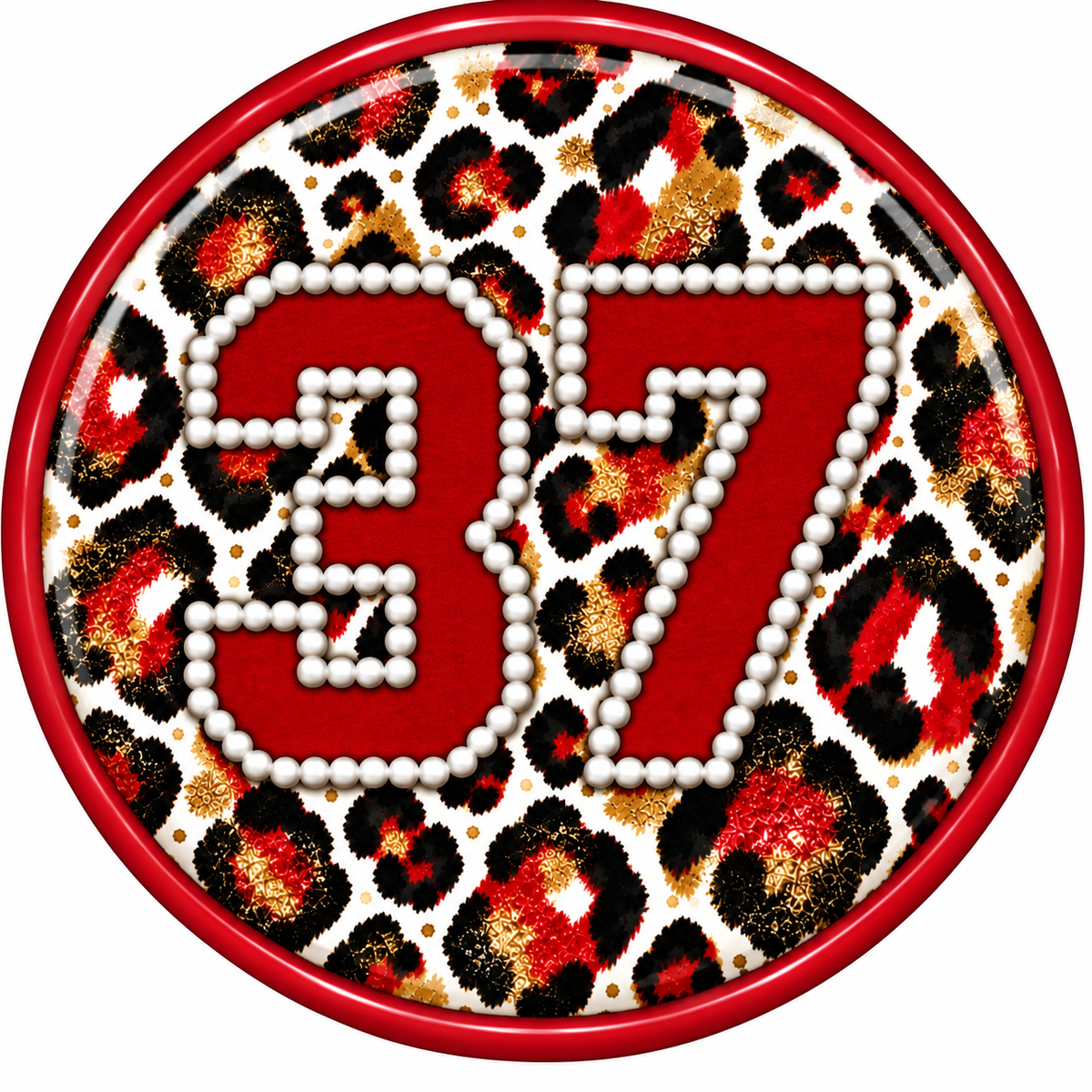 Personalized Gameday Leopard Brag Buttons