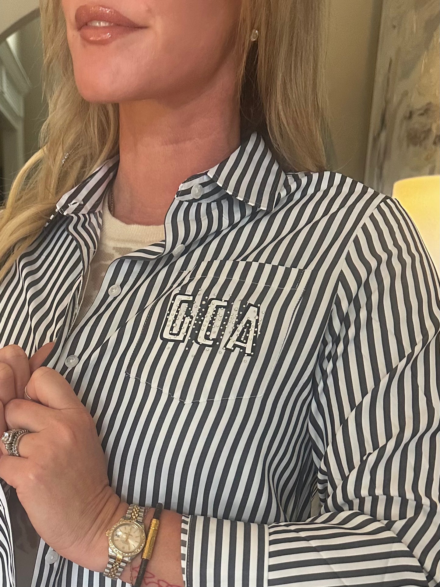 War Eagle Bling Button Down