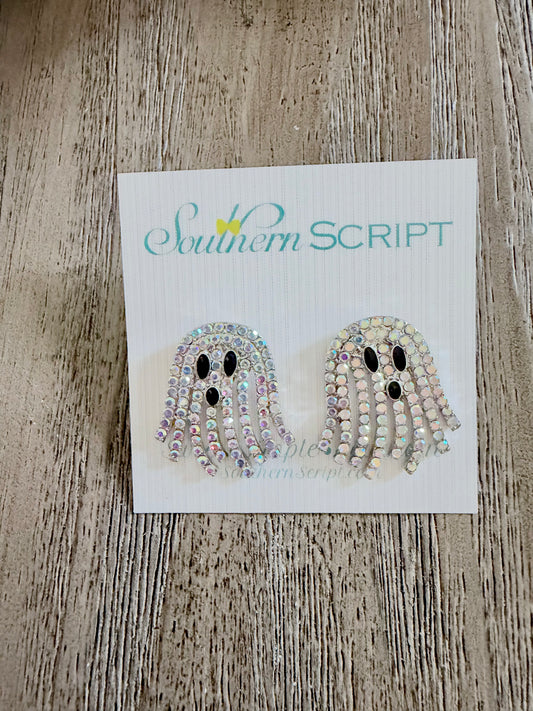 Blingy AB Ghost Stud Earrings