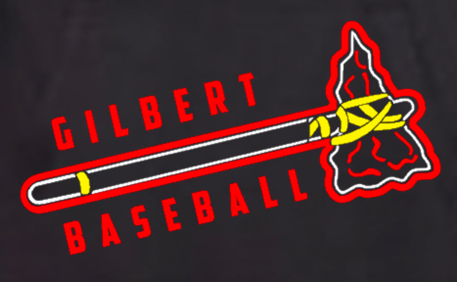 Gilbert Baseball Tomahawk Custom Raglan Tee