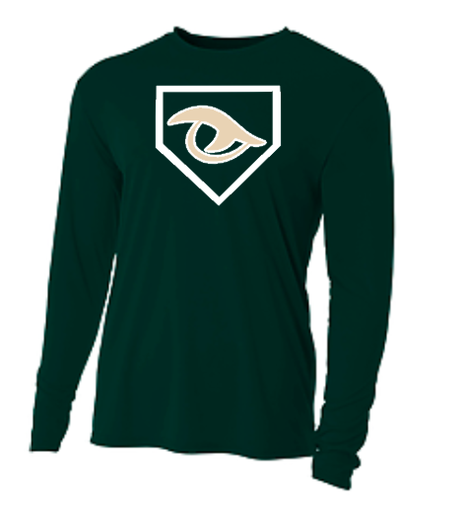 Gator Eye Baseball Diamond Forest Green Drifit Tees