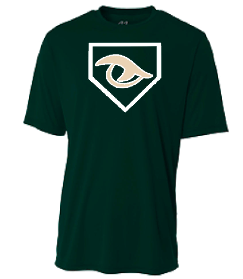 Gator Eye Baseball Diamond Forest Green Drifit Tees