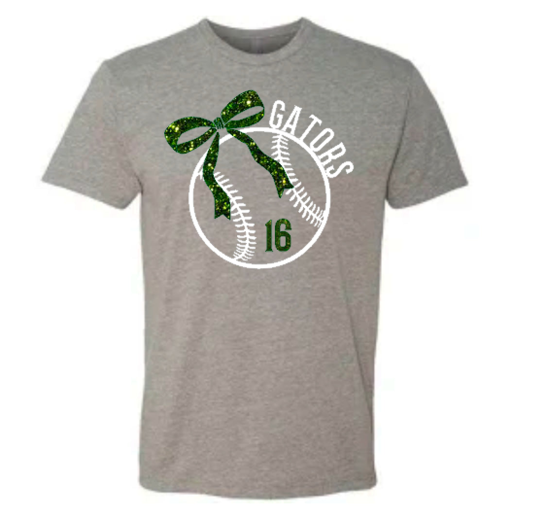 Gators Baseball Custom Bow Unisex Tees