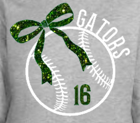 Gators Baseball Custom Bow Unisex Tees