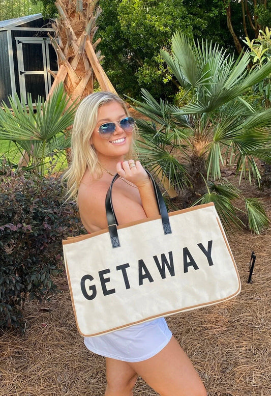 Getaway Canvas and Leather Tote Bag
