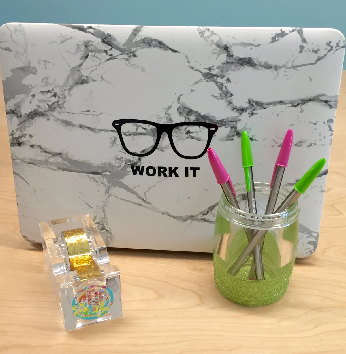 Monogrammed Acrylic Tape Dispenser