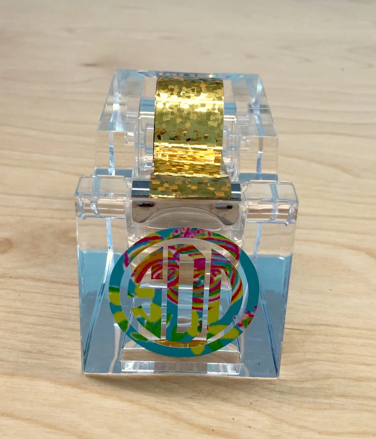 Monogrammed Acrylic Tape Dispenser