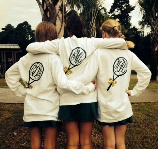 Monogrammed Tennis Tee