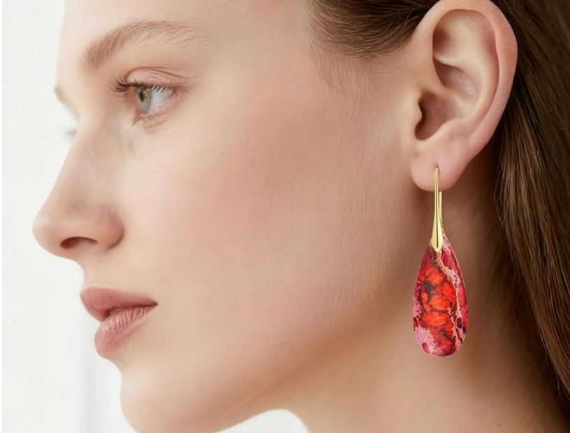 The Horseshoe Stone Drop Earrings