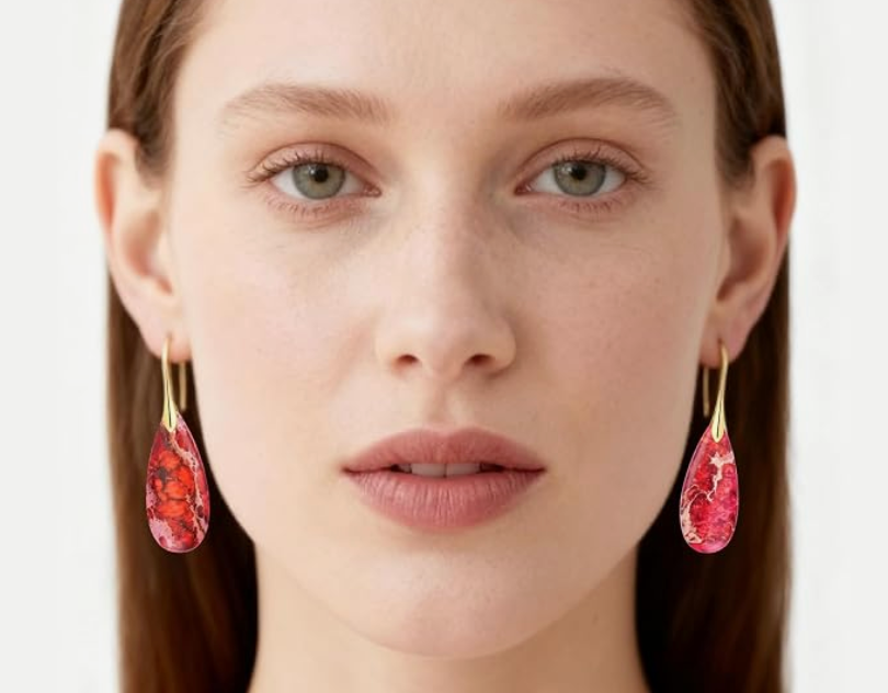 The Horseshoe Stone Drop Earrings