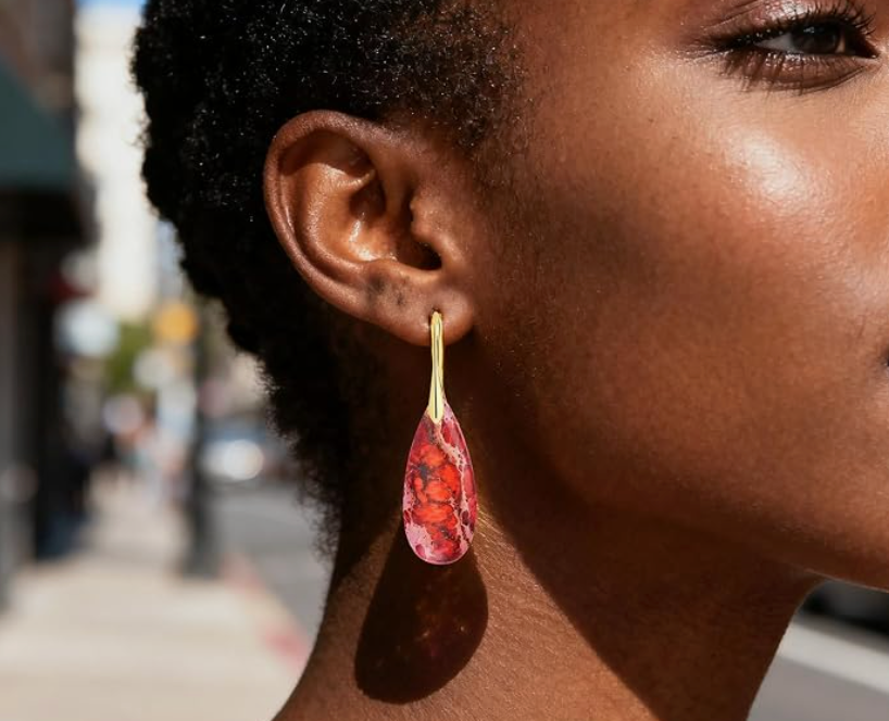 The Horseshoe Stone Drop Earrings