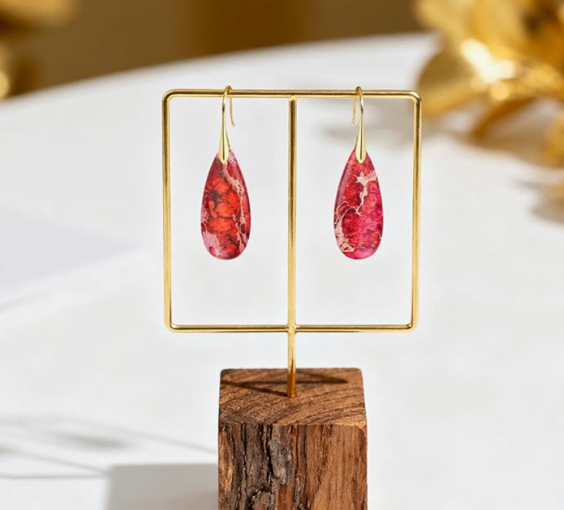 The Horseshoe Stone Drop Earrings