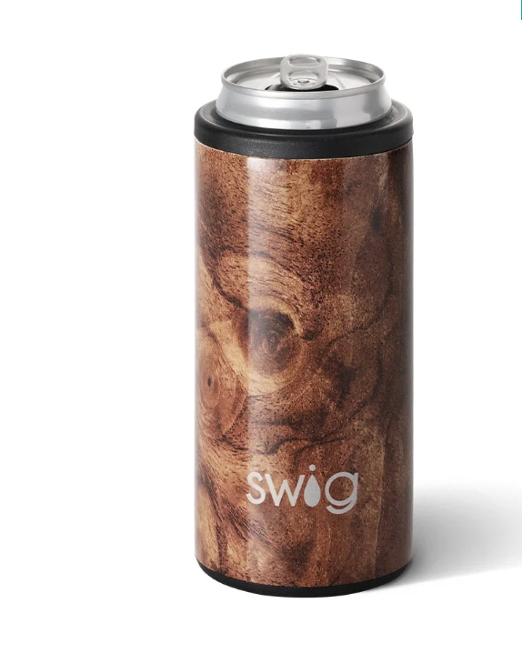 SWIG Life Skinny Can Cooler Black Walnut
