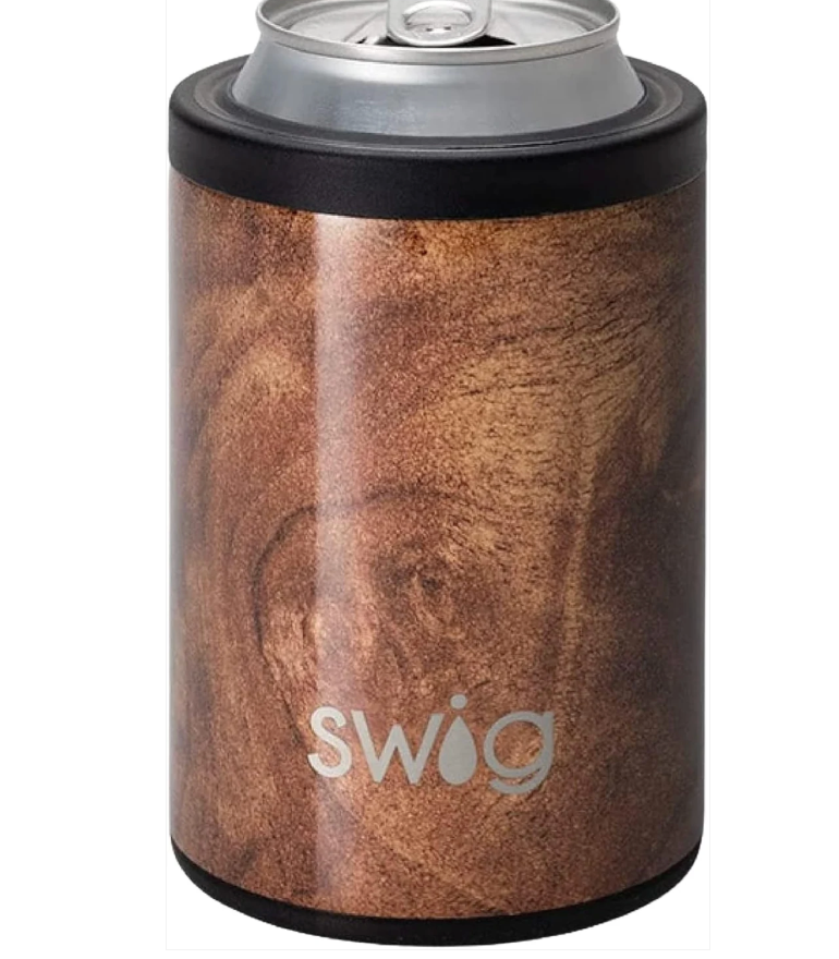Swig Life Can + Bottle Cooler – 12 oz Black Walnut