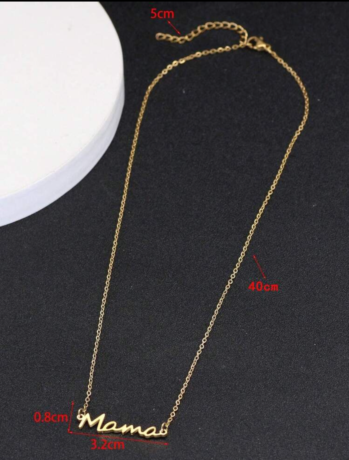 Mama Script Pendant Necklace