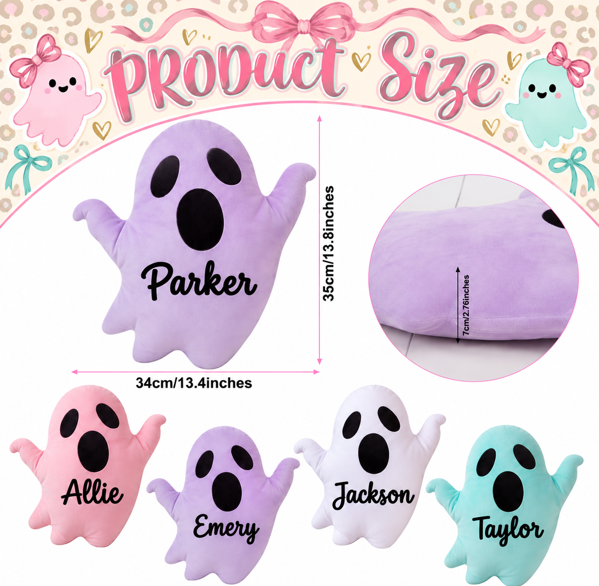 My Little Boo | Personalized Ghost Plush Pillow