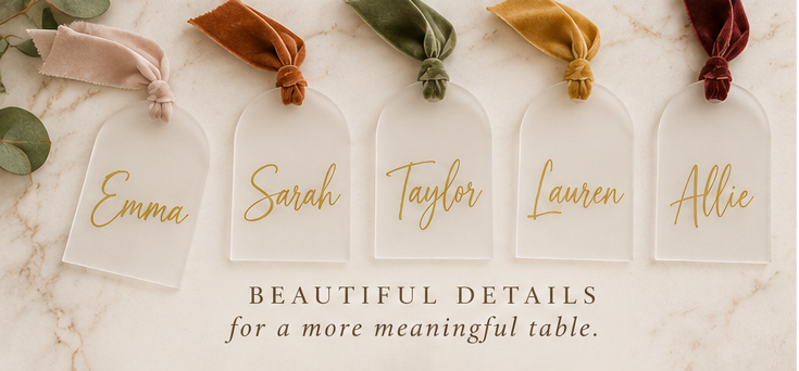 The Sweetest Seat | Personalized Acrylic Place Card Sets