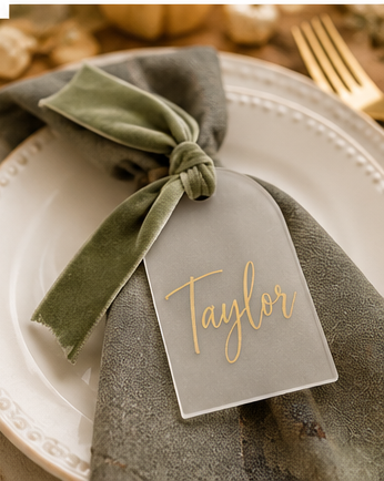 The Sweetest Seat | Personalized Acrylic Place Card Sets