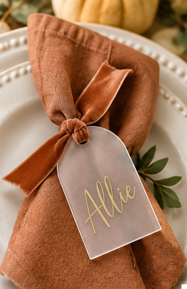 The Sweetest Seat | Personalized Acrylic Place Card Sets