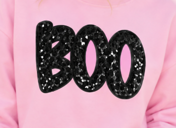 Pretty Little BOO Thing Sweatshirt -Black Sequin