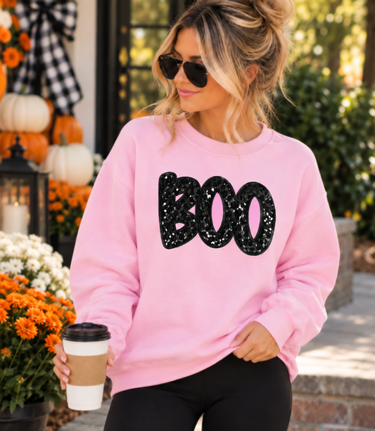 Pretty Little BOO Thing Sweatshirt -Black Sequin