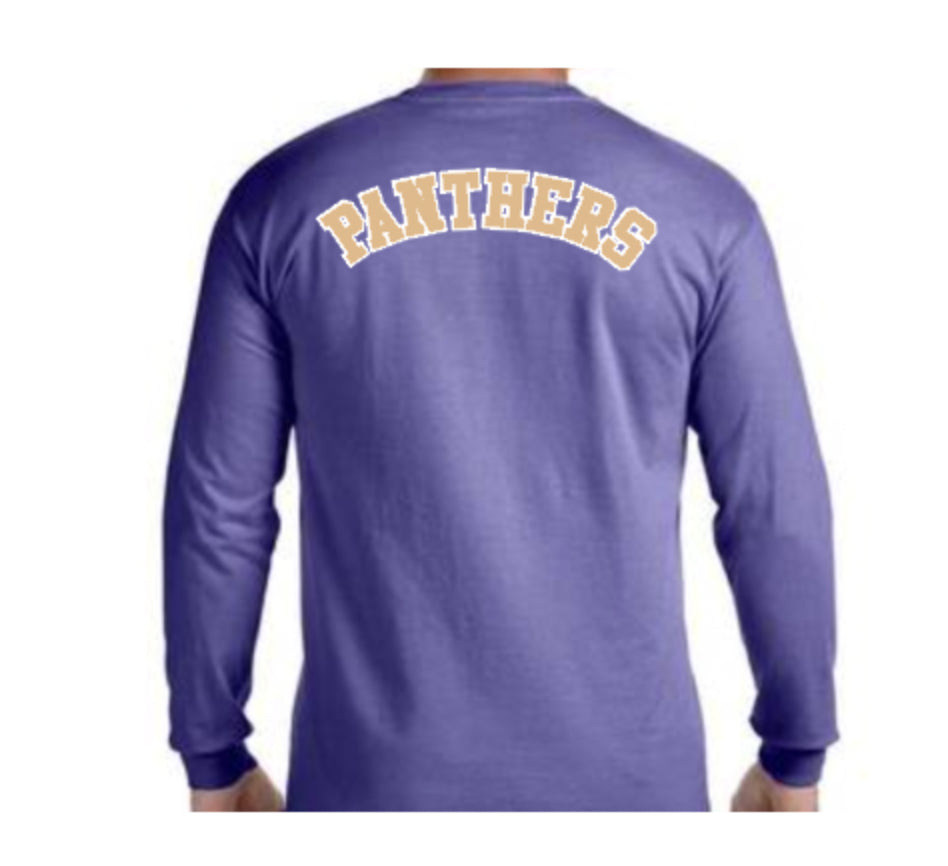 Panthers Premium Comfort Colors Unisex Long Sleeve Pocket Tee