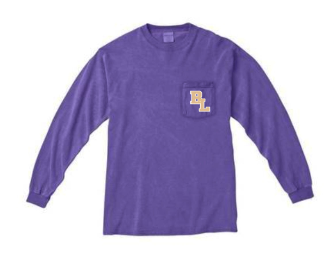 Panthers Premium Comfort Colors Unisex Long Sleeve Pocket Tee