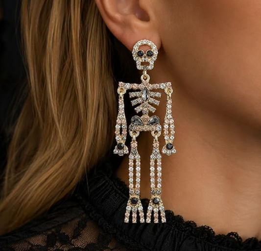 Bling to the Bone Skeleton Earrings