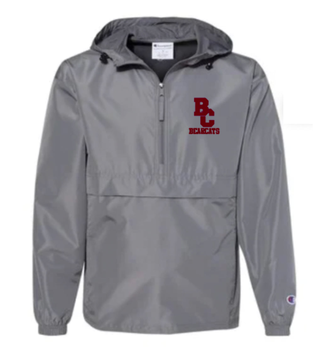 BC Bearcats Logo Premium Champion Brand Packable Anorack 1/2 Zip Jacket