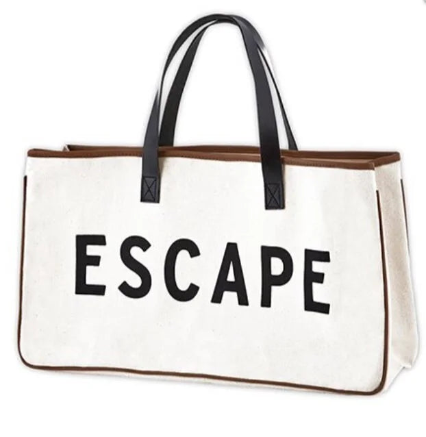 Escape Canvas and Leather Tote Bag