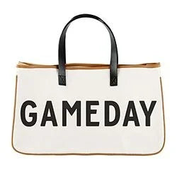 Gameday Canvas and Leather Tote Bag
