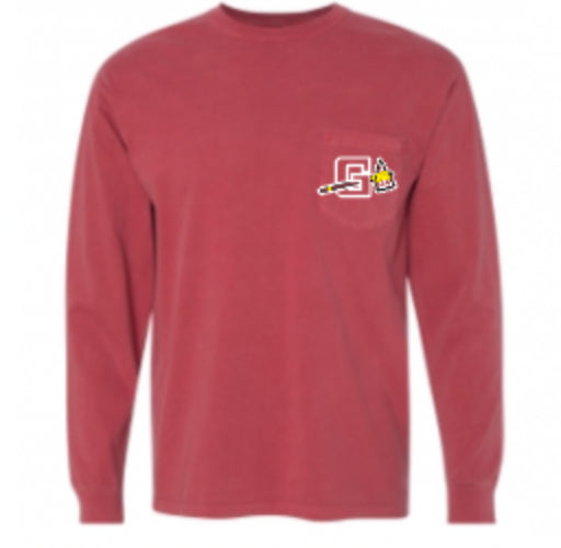 Gilbert Indians Premium Comfort Wash Unisex Long Sleeve Pocket Tee